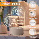 Acrylic Heart Night Light With Base