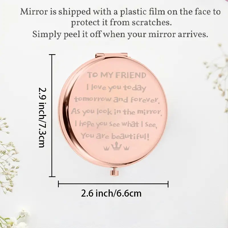 Rose Golden Compact Mirror