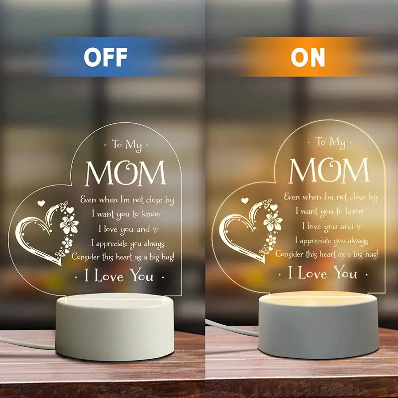 Engraved Night Light, Mothers Day Gifts From Daughter