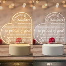 Acrylic Night Light with Base - Perfect Gift for Daughter from Mom