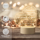 Acrylic Night Light with Base - Perfect Gift for Daughter from Mom