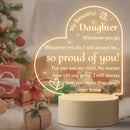 Acrylic Night Light with Base - Perfect Gift for Daughter from Mom