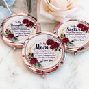 Rose Golden Compact Mirror- Loving message, always to remember..!