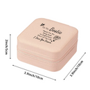 Pink Portable Jewelry Box For Earrings Rings Necklaces Bracelets Pendants