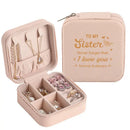 Pink Portable Jewelry Box For Earrings Rings Necklaces Bracelets Pendants