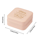 Pink Portable Jewelry Box For Earrings Rings Necklaces Bracelets Pendants