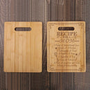 Chopping Board, Bamboo Cutting Board, Engraved! Recipe For A Mom