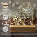 LED Acrylic Night Light- Wood Base