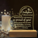 Acrylic Night Lamp With Base, Daughter Gifts From Parents, To My Daughter