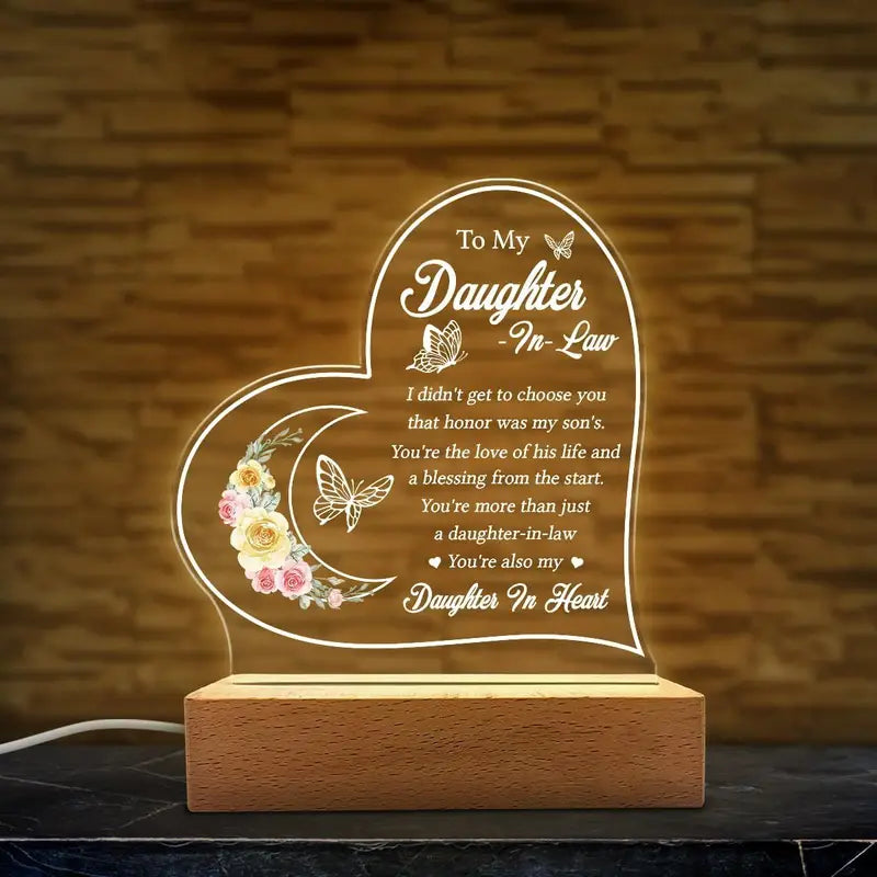 Acrylic Night Light - You Are The Daughter In My Heart