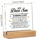 Sons Personalized Clear Acrylic Desk Sign