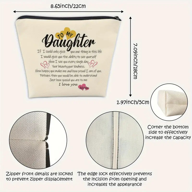 Beautifully Designed Makeup Bag - Daughter-Inspired Gift