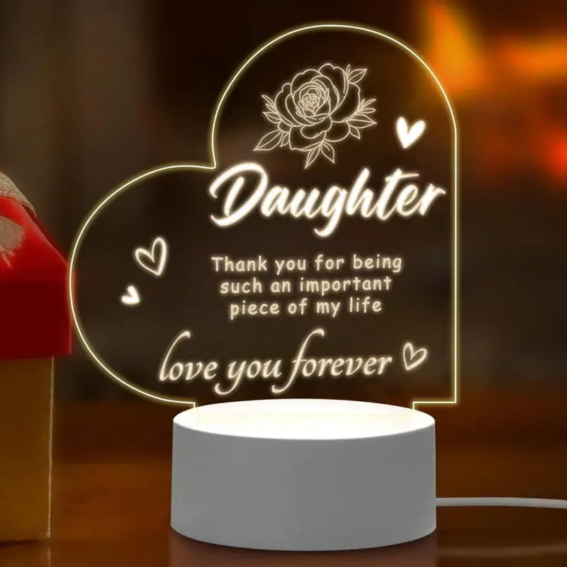 Personalized Acrylic Night Light: To My Daughter