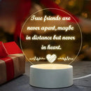 Acrylic LED Night Light with Friendship Quote - True Friends