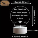 Acrylic LED Night Light with Friendship Quote - True Friends