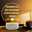 Acrylic LED Night Light with Friendship Quote - True Friends