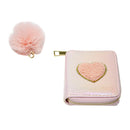 Shiny Heart Patch Wallet: Pink