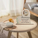 Happy Anniversary Cardinal Gift Double-sided Printed Wooden Decoration