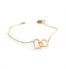 Interlocking Heart Bracelet in Gold