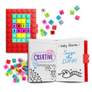 Personalized Spill-Proof A6 Softbook Journal, DIY Cubes: Red