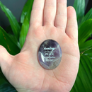 Printed Amethyst Cystal Worry Stone with Organza Pouch
