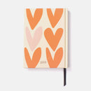 Orange Pale Pink Heart Address & Birthday Book