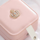Leather Jewelry Box- with beautiful crown!