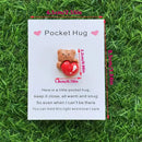Pocket hug cards, for inviting pockets, encouragement, friendship