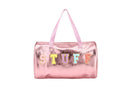 Nima Accessories Inc - Ladies Patent Leather STUFF Themed Satchel Handbag: Pink