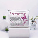 To My Daughter In Law Cosmetic Bag