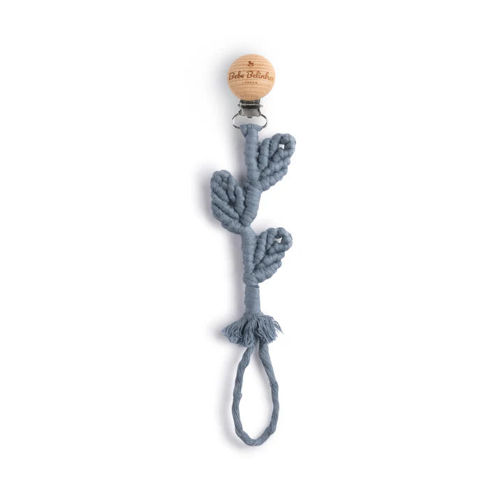 Organic Cotton Leaf Pacifier Clip