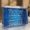 Inspirational Word Art Plaque for Dad, 4x6inch
