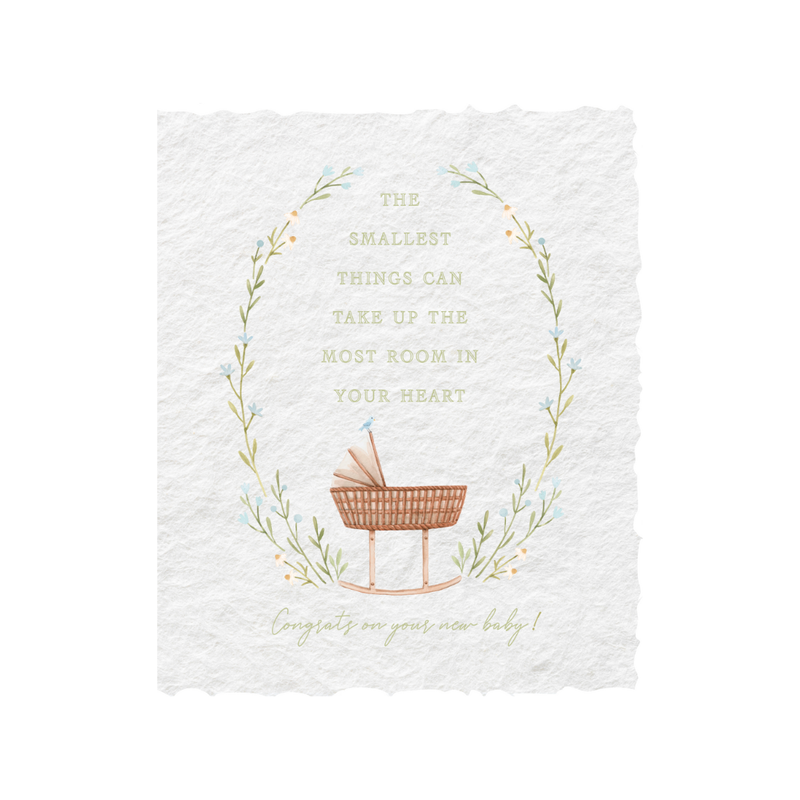 Congrats on your new baby | Bassinet Greeting Card