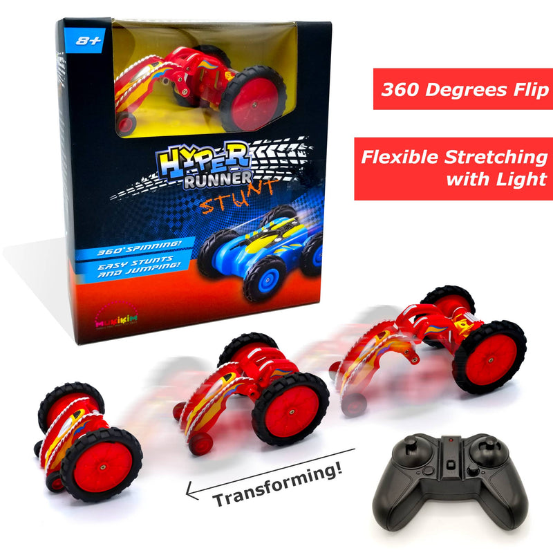 Hyper Runner Stunt Red. 360° Spins & Transforming RC Racer