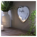 Heart Mirror Daughter Loved Small Silver