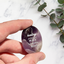 Printed Amethyst Cystal Worry Stone with Organza Pouch