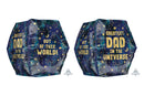 Galaxy Dad UltraShape Anglez Foil Balloon