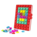 Personalized Spill-Proof A6 Softbook Journal, DIY Cubes: Red