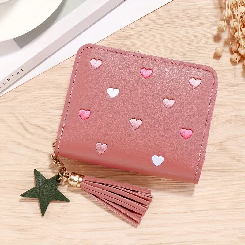 Cute Tassel Wallet Hearts