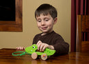 Ray's Toys Wooden Pull Along Crocodile Toy - Beautiful Crocodile Pull Along Toy