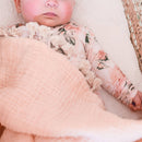 Crane Baby - 6 Layer Muslin Blanket Desert Rose