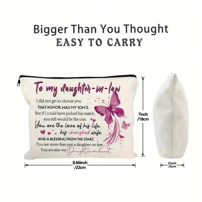 To My Daughter In Law Cosmetic Bag