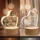 Acrylic Wooden Base Night Light, Parent-child