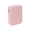 Faux Leather Portable Jewelry Box: Pink
