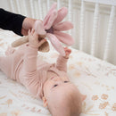 Crane Baby - Violet Floral Plush Baby Rattle Toy