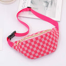 CHECKERED FANNY BAG WAIST CROSSBODY SLING BAG