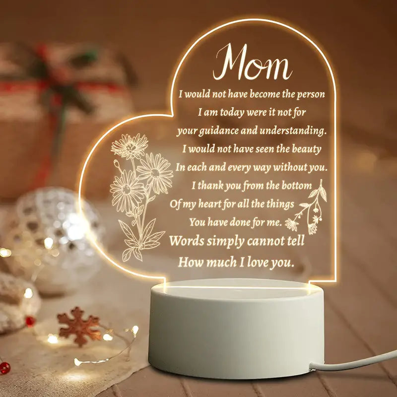Acrylic Night Lamp Gift For Mom
