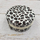 Round Leather Jewelry Box With Zipper Organizer Box