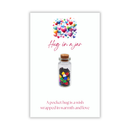 Hug in a Jar, Heart Shaped Confetti in a Glass Vile