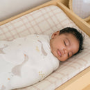 Crane Baby - Charlie 2-pc. Farmhouse Goose/Check Swaddle Set